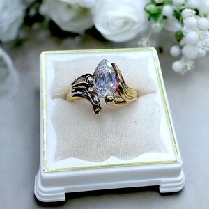 🌺The Bradford Exchange Sterling/Gold & CZ “Always” Ring